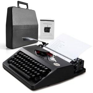 빈티지 타자기 - 휴대용 수동 타자기, 창의적인 글쓰기를 위한 레트로 워드 프로세서 애호가를 이상적인 선물