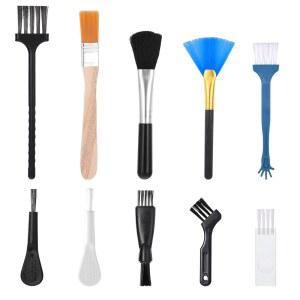 키보드 브러시, 10개 미니 정전기 방지 브러시 청소 키트 전자 기기용 나일론 먼지 컴퓨터 마더보드 팬 카메라 작은 공간