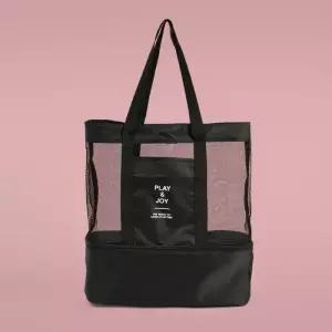 데일리 여름 물놀이 가방 메쉬 비치백 운동가방(블랙)