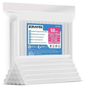 이지비타 풀 사이즈 핫 스틱, 0.43 u201D 다이아 x 6 길이, 50팩 투명 멜트 건 올 템프 건, DIY 아트 크래프트 일반 수리를 위한 다목적, 축제 장식