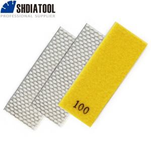 SHDIATOOL 3pcs 핸드 패드 다이아몬드 그라인딩 습식 연마 대리석 금속 스톤 타일 휴대용 도구 Grit50 to B