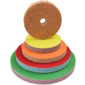 3 4 5 6 다이아몬드 스펀지 연마 패드 나일론 섬유 습식 휠, 대리석 석재 금속 버핑 도구 80mm-150mm 디스