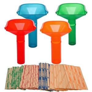 필수 코인 카운팅 튜브 4개 세트, 색상 코드 튜브, 쿼터용 100개의 다양한 플랫 포장지 포함, Dimes, Nickels, Pennies