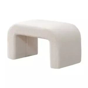 의자 양털 긴 현관 벤치 스툴 뽀글이 신부 부클레 신발 흰색