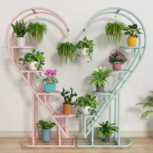 하트모양 화분 정리대 받침대 화분정리대 베란다 인테리어