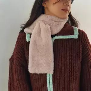 미니목도리 페이크퍼 미니 목도리 머플러 베이지 겨울목도리