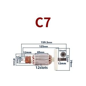 히타치 C7 로터 185 M1Y-MH2-180 전기 원형 톱용 AC220-240V 10 톱니 스테이터 모터 액세서리