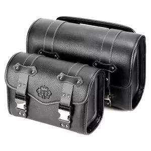 호환  범용 새들백 포크 백 PU 가죽 러기지 파우치 사이드 툴 백 새들  스즈키용