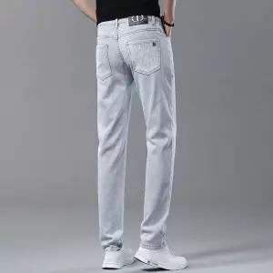 남성 바지 헤어 청바지 멋짐폭발 포인트 일자핏 스키니 두꺼운 슬림 스판 OOTD1