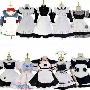 메이드복앞치마 컨셉사진 복장 여성 코스프레의상 졸사 원피스