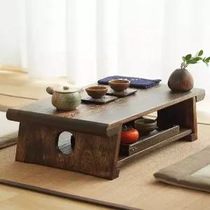 다다미 티테이블 원목 좌식 다도 일본식 교자상 거실 차상 탁자 좌탁
