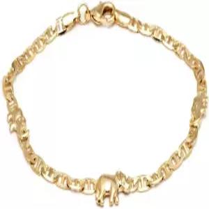 여성용 바젤 18K 골드 도금 플랫 마리나 코끼리 발찌 - 브라질산