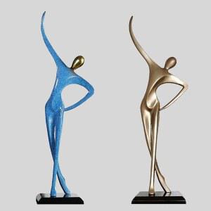 장식인형 신혼부부 이사 조형물 황금 인테리어 현관소품 라이트 컬러 고사 이사선물