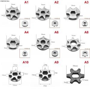 50166018 기어용 스프로킷 드라이브 교체 별표 전기 체인톱, 산업용 7 톱니, 63 1 개