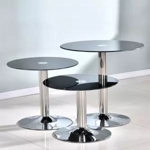 라운드 강화유리테이블 티테이블 원형 발코니 베란다 북유럽 인테리어 거실용