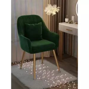 북유럽풍 등받이 화장대 스툴 양털 의자 공주의자