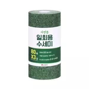 자연퐁 3겹 일회용 수세미 80매 1개