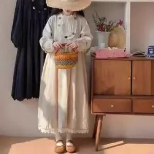 빈티지 스커트 여자 데일리 쉬폰 계 레이스 입체 꽃 슬림핏 A라인 스포M1