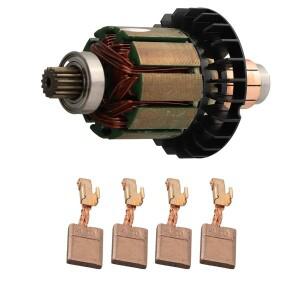 DDF482 DHP482 도구용 4개 카본 브러쉬가 있는 1pc 전기자 619380 -9 619583 -5 포함 194427 CB-440