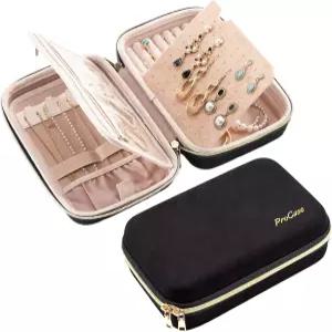 ProCase 대형 여행용 주얼리 정리함 케이스 프레젠테이션용 투명 포켓이 있는 가정용 보관 책 링 바인더