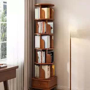 원목 책장수납함 회전식 전면 거실 소나무 책장 소형