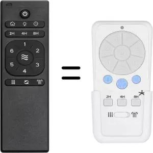 하버 브리즈 A25-TX025 A25-TX012와 호환되는 천장 팬 리모컨 교체 - DC 모터 6단 컨트롤 라이트 디머 역류