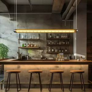 카페 형광등 빈티지 복고풍 거실조명 카운터 긴 웜라이트 인테리어