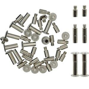 시카고 나사 및 연장 포스트 30팩 스크랩북 사진 앨범 리필 페이지(실버, 직경 5mm)와 호환되는 바인딩용