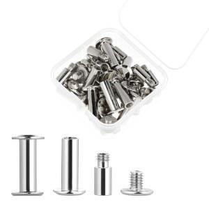 40팩 시카고 나사 및 스크랩북 게시물 연장 사진 앨범 리필 페이지 액세서리 바인딩용 교체용