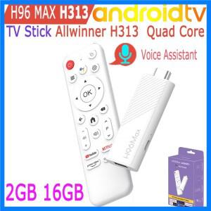 H96 Max H313 안드로이드 TV 스틱 올위너 쿼드 코어 4K 와이파이6 블루투스 음성 어시스턴트 리모컨 게임
