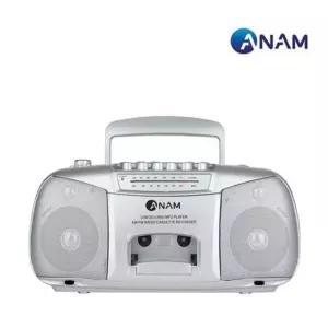 아남 PA-711 포터블 카세트 FM 라디오 SD카드 USB/테이프 재생/녹음