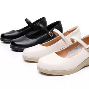 여성용 펌프스 가죽 플랫 슈즈 소 키높이 프트 빅사이즈 원픽5