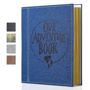 대형 어드벤처북 사진 앨범 마그네틱, 13인치 x11.5인치, DIY, 기념일용 핸드메이드, 가족 추억에서 영감을 받은 3x5~8x10 수용, 커플, 친구, 여행 추억(블루)에 완벽