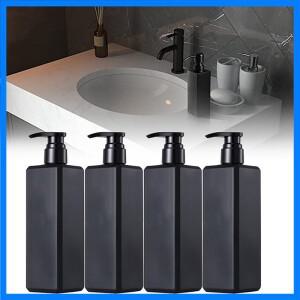 1/2/4pcs 욕실 샤워 비누 디스펜서 500ml 플라스틱 병 펌프 홈 욕실 용품에 대 한 검은 빈 액체 컨테이너