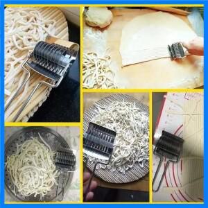 스테인레스 스틸 수동 국수 커터 롤러 제조기 패스트 푸드 반죽 롤링 기계 파스타 가제트 주방 도구