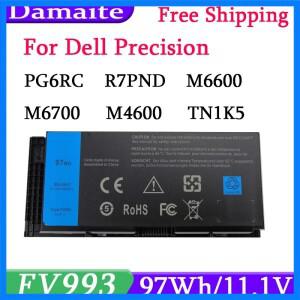 새로운 FV993 노트북 배터리 DELL 정밀 M6600 시리즈 FJJ4W T3NT1 N71FM PG6RC R7PND 3DJH7 97KRM
