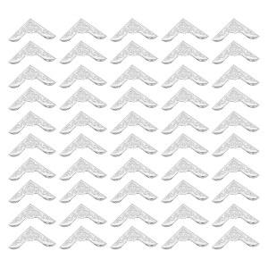 파티킬 23mm 금속 책 코너, 50개 사진 코너 보호자 스크랩북 앨범 바인딩, 실버 톤 제작을 위한 레트로 장식