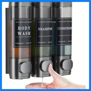 300ML*3 ABS 트리플 샴푸 및 컨디셔너 디스펜서 벽걸이형 비누 디스펜서 샤워젤 디스펜서 욕실용 무타공