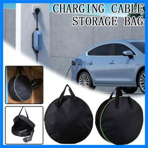 내구성이 뛰어난 원형 자동차 충전 케이블 보관 가방 방수 옥스포드 천 도구 정리함 액세서리