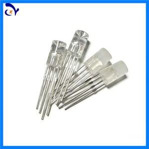 50PCS WS2812D rgb 다이오드 램프 구슬 직접 삽입 F5MM 통합 IC 발광 둥근 머리 투명 안개 표면