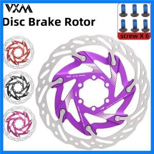 VXM 자전거 브레이크 디스크 6 나사 냉각 중공 패드 160mm MTB 유압 초경량 강력한 방출 플로팅 로터