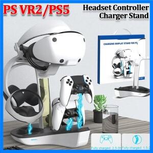 PS5 VR2 용 충전 도크, 헤드셋 스탠드 컨트롤러, 스테이션, LED 표시등, 스토리지 헬멧 이어폰 브래킷
