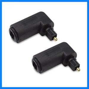 디지털 케이블 오디오 광 90도 어댑터 남성-여성 직각 Toslink