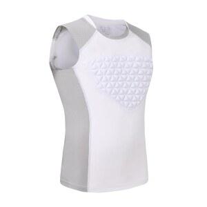 야구, 축구, 라크로스를 위한 유소년 야구 가슴 보호 소프트볼 패딩 셔츠 하트 가드 흉골