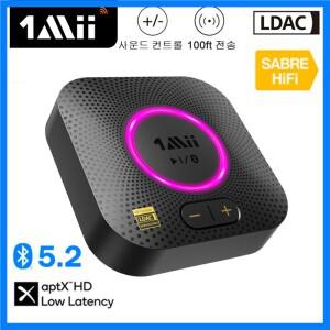 1Mii B06S + 블루투스 5.5 리시버, 하이파이 오디오 어댑터 W/LDAC Aptx HD & LL, 장거리 고해상도 볼륨 조