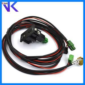 VW 골프 7 MK7 VII Passat B8 CarPlay 미디어 USB AUX 스위치 MIB2 MDI 어댑터 플러그 소켓 5Q 0035726 E