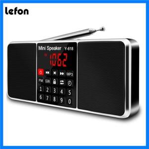 Lefon 디지털 FM 라디오 수신기 스피커 스테레오 MP3 플레이어 지원 TF 카드 USB 드라이브 LED 시간 종료