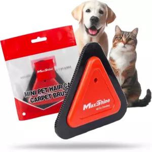 Maxshine 유니버설 미니 반려동물 털 제거 도구 - 자동차 인테리어 카펫 반려견 및 고양이를 위한 3면 칫솔