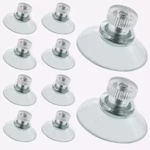 10 PC 명확한 흡입 컵 PVC 진공 홀더 플라스틱 나사 욕실 주방 사무실