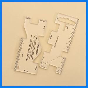 2/1pcs 정밀 솔기 측정 게이지 아크릴 퀼트 눈금자 템플릿 바느질 DIY 패치 워크 봉제 공예 액세서리 도구